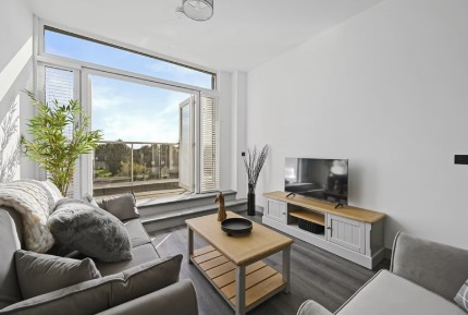 Living area with garden view
